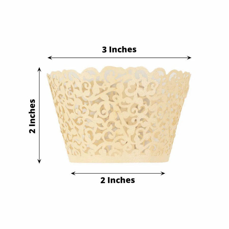 25 Laser Cut Lace Paper Cupcake Liners Muffin Wrappers