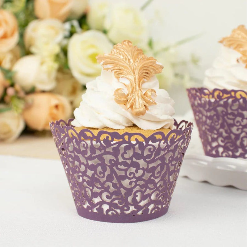 25 Laser Cut Lace Paper Cupcake Liners Muffin Wrappers