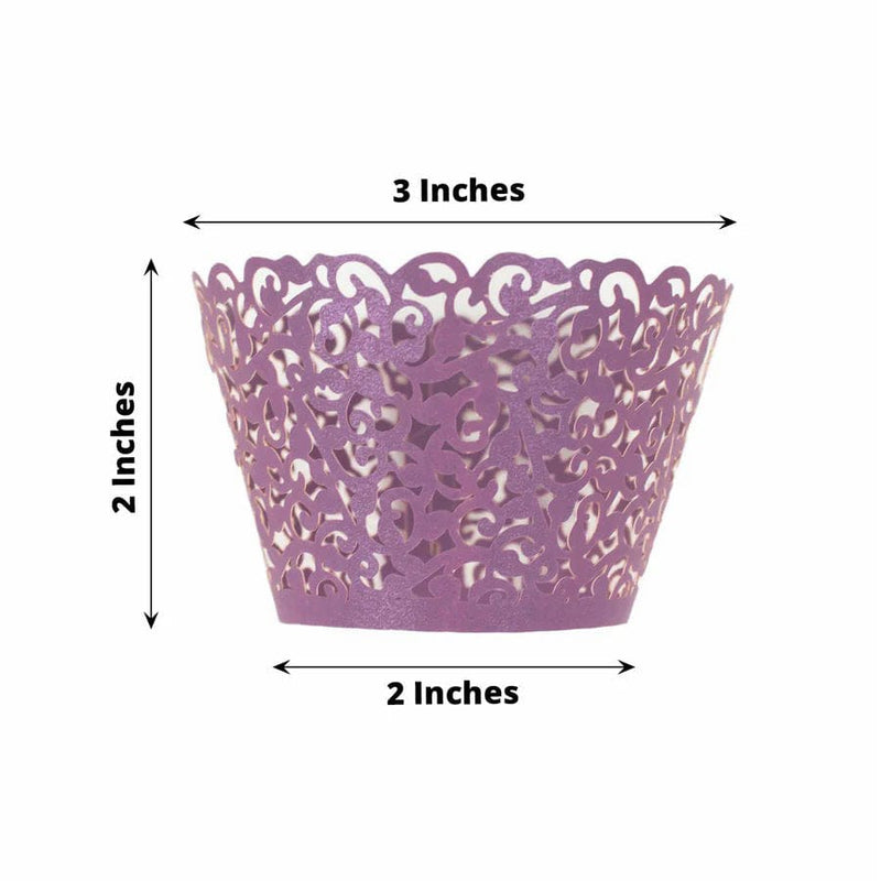 25 Laser Cut Lace Paper Cupcake Liners Muffin Wrappers