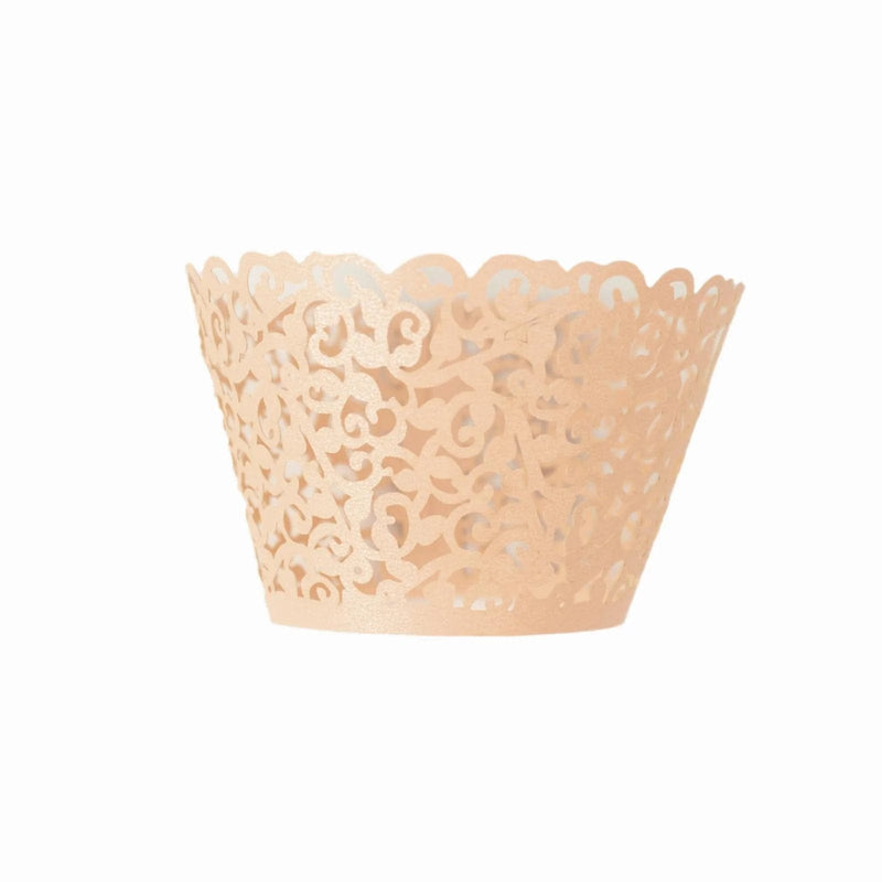 25 Laser Cut Lace Paper Cupcake Liners Muffin Wrappers CAKE_WRAP_PAP01_046