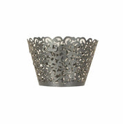 25 Laser Cut Lace Paper Cupcake Liners Muffin Wrappers CAKE_WRAP_PAP01_BLK
