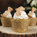 25 Laser Cut Lace Paper Cupcake Liners Muffin Wrappers CAKE_WRAP_PAP01_GOLD