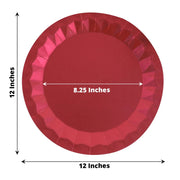 25 Metallic Round Paper Salad Dinner Plates with Geometric Design - Disposable Tableware