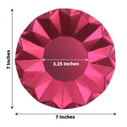 25 Metallic Round Paper Salad Dinner Plates with Geometric Design - Disposable Tableware