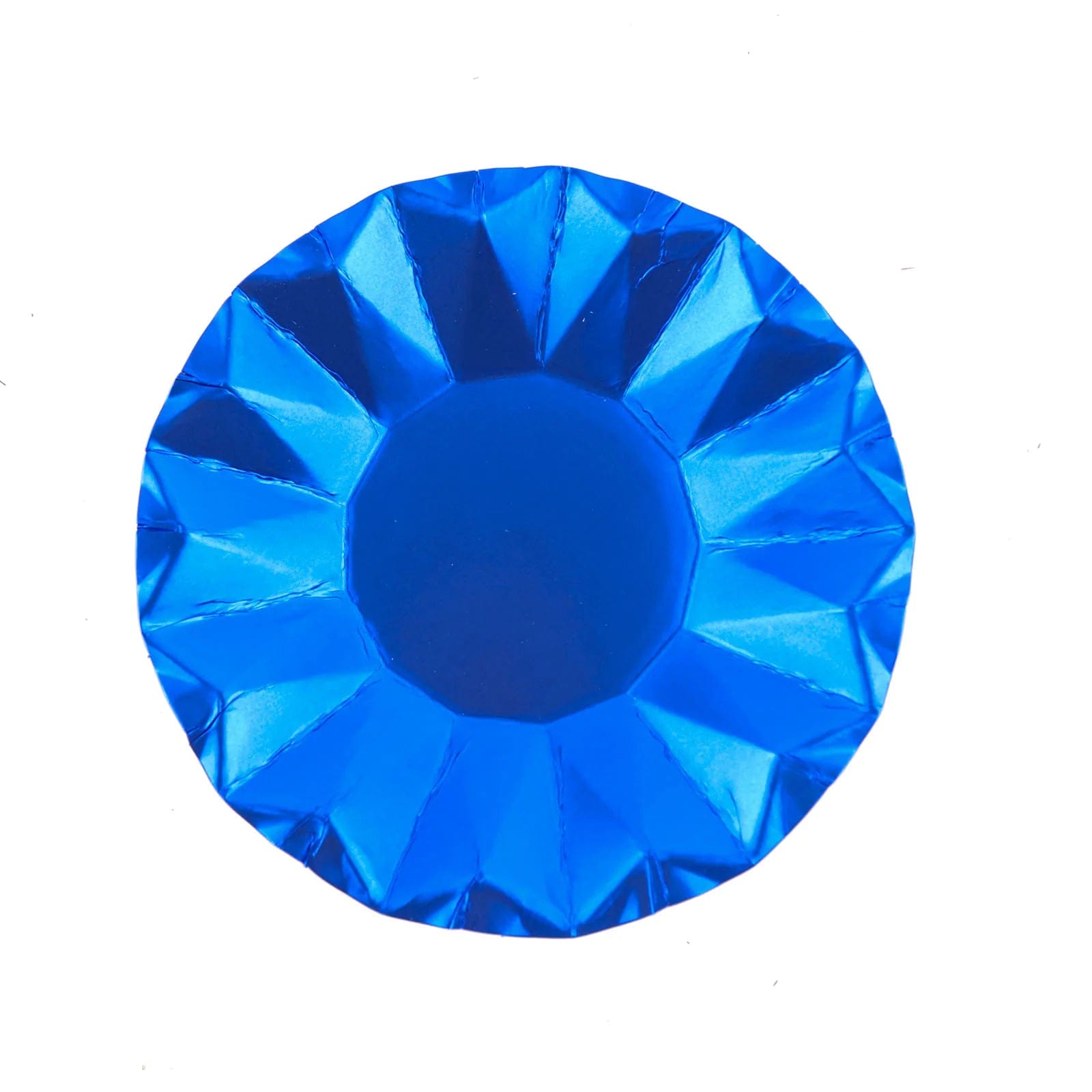 25 Metallic Round Paper Salad Dinner Plates with Geometric Design - Disposable Tableware DSP_PPR0001_7_ROY