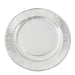 25 Metallic Round Paper Salad Dinner Plates with Textured Rim - Disposable Tableware DSP_PPR0011_10_SILV