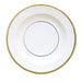 25 Metallic Round Paper Salad Dinner Plates with Textured Rim - Disposable Tableware DSP_PPR0011_8_WHTGD