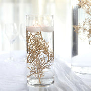 25 Mini 6" Metallic Leaves Artificial Fern Stems Vase Fillers