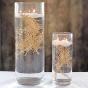 25 Mini 6" Metallic Leaves Artificial Fern Stems Vase Fillers