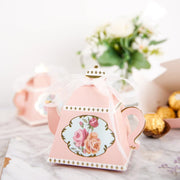25 Mini Teapot 4" Wedding Favor Boxes with Ribbons