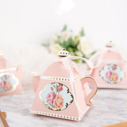 25 Mini Teapot 4" Wedding Favor Boxes with Ribbons