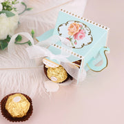 25 Mini Teapot 4" Wedding Favor Boxes with Ribbons