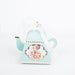 25 Mini Teapot 4" Wedding Favor Boxes with Ribbons BOX_3X3_TEA01_TURQ