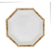 25 Octagon Paper Dinner Plates with Bamboo Print Rim - Disposable Tableware DSP_PPGO0001_9_WHNT