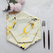 25 pcs 12" Hexagon Paper Dinner Plates with Marble Design - Disposable Tableware