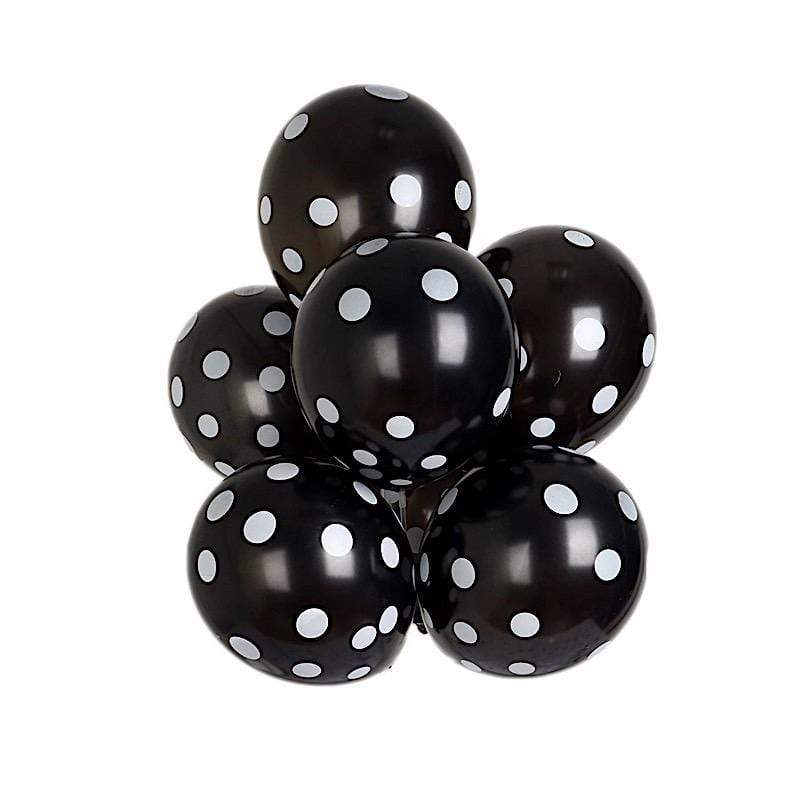 25 pcs 12" Latex Balloons with Polka Dots