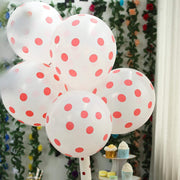 25 pcs 12" Latex Balloons with Polka Dots