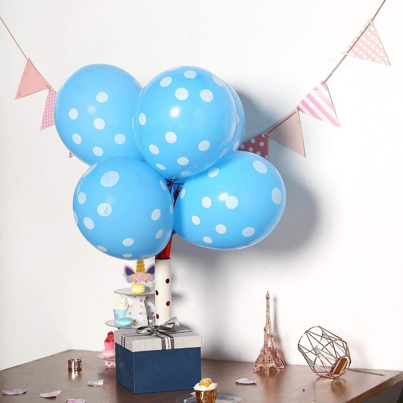 25 pcs 12" Latex Balloons with Polka Dots