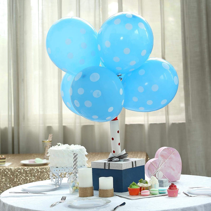 25 pcs 12" Latex Balloons with Polka Dots