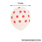 25 pcs 12" Latex Balloons with Polka Dots