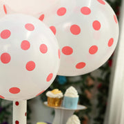 25 pcs 12" Latex Balloons with Polka Dots