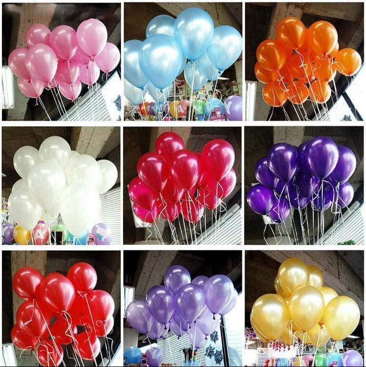 25 pcs 12" Metallic Latex Balloons