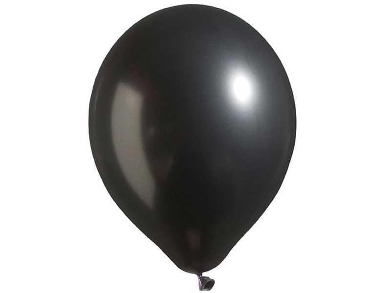 25 pcs 12" Metallic Latex Balloons BLOON_RND_BLK
