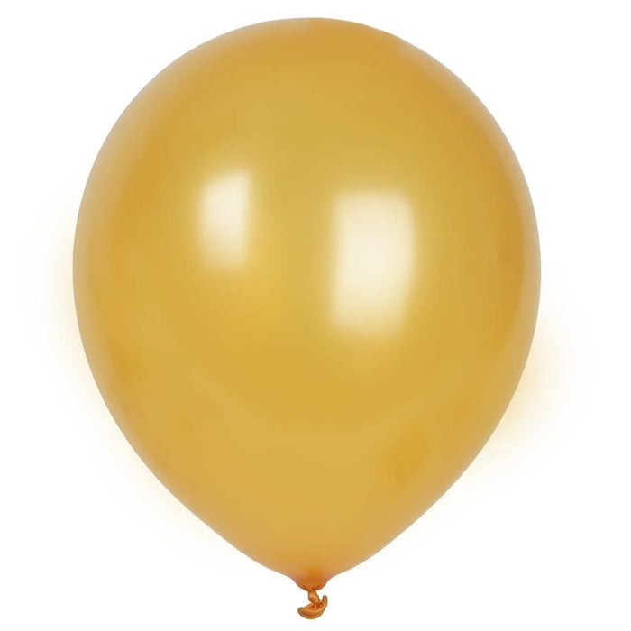 25 pcs 12" Metallic Latex Balloons BLOON_RND_GOLD