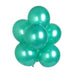 25 pcs 12" Metallic Latex Balloons BLOON_RND_GRN