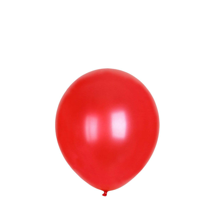 25 pcs 12" Metallic Latex Balloons BLOON_RND_RED