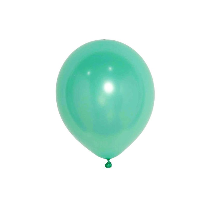 25 pcs 12" Metallic Latex Balloons BLOON_RND_TURQ