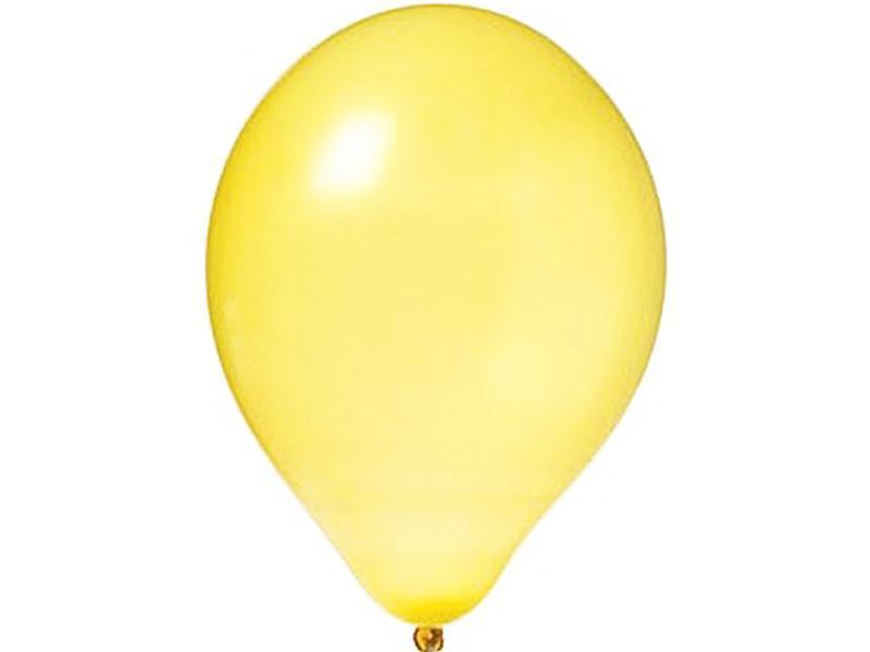 25 pcs 12" Metallic Latex Balloons BLOON_RND_YEL