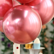 25 pcs 12" Round Metallic Latex Balloons