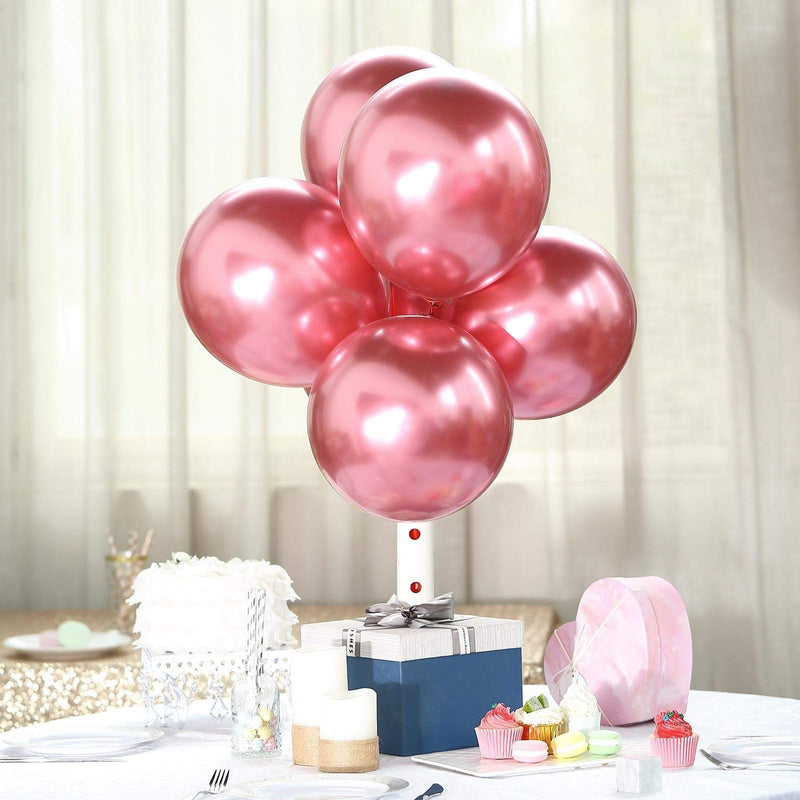25 pcs 12" Round Metallic Latex Balloons