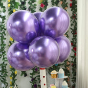 25 pcs 12" Round Metallic Latex Balloons