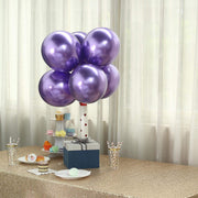 25 pcs 12" Round Metallic Latex Balloons