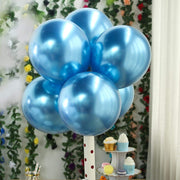 25 pcs 12" Round Metallic Latex Balloons