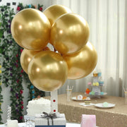 25 pcs 12" Round Metallic Latex Balloons