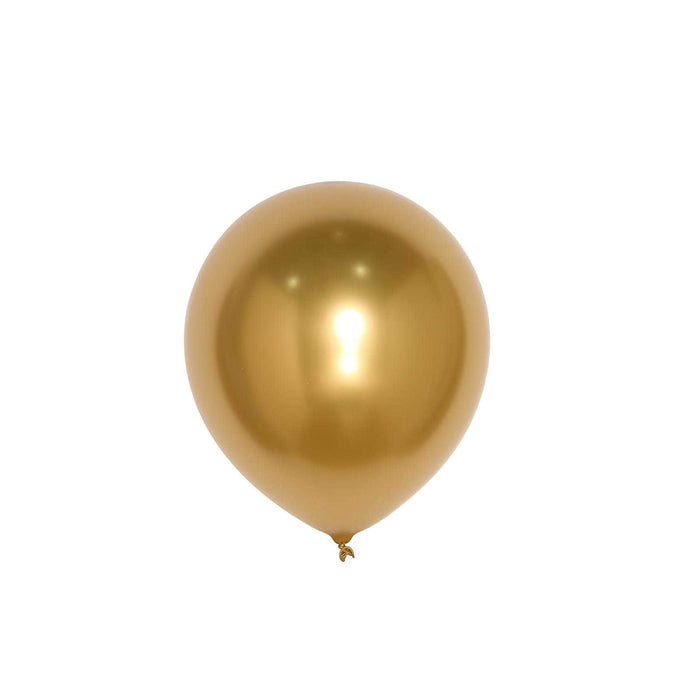 25 pcs 12" Round Metallic Latex Balloons BLOON_MET_GOLD