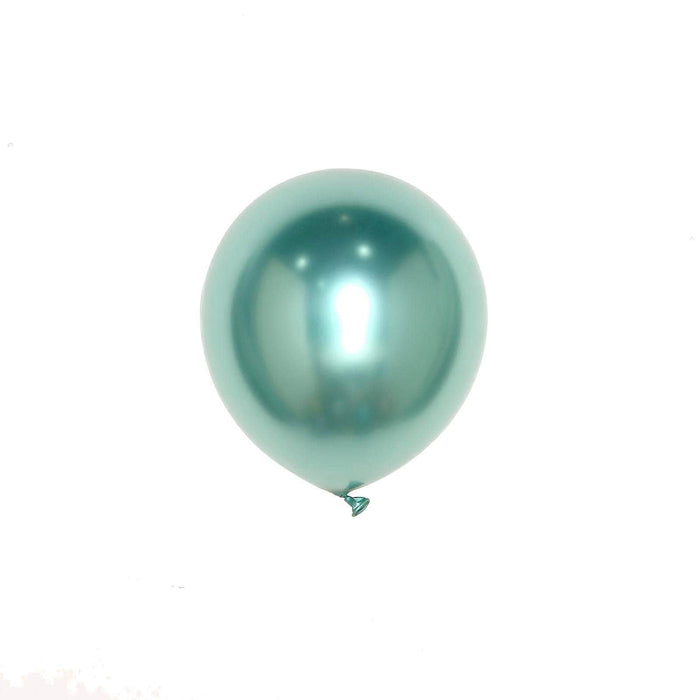 25 pcs 12" Round Metallic Latex Balloons BLOON_MET_GRN