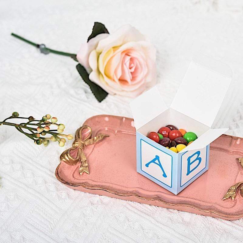 25 pcs 2" Cube Baby Shower Party Favor Boxes