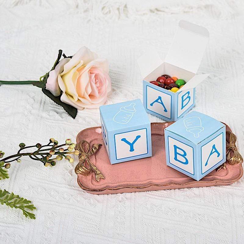 25 pcs 2" Cube Baby Shower Party Favor Boxes