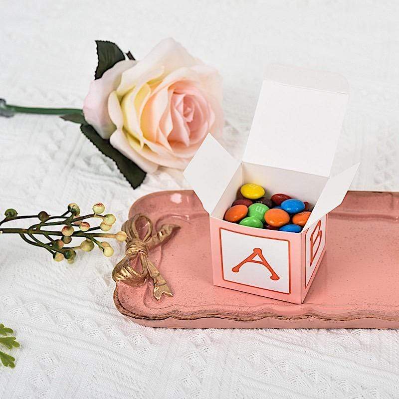 25 pcs 2" Cube Baby Shower Party Favor Boxes