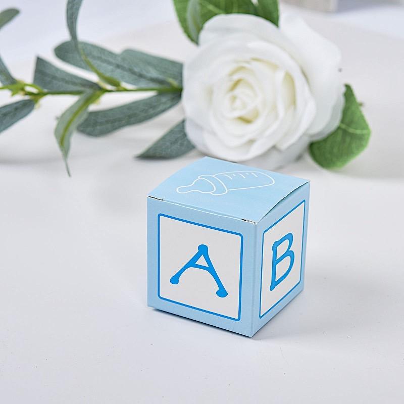 25 pcs 2" Cube Baby Shower Party Favor Boxes