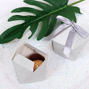 25 pcs 3" Glittered Geometric Wedding Party Favor Boxes Gift Holders