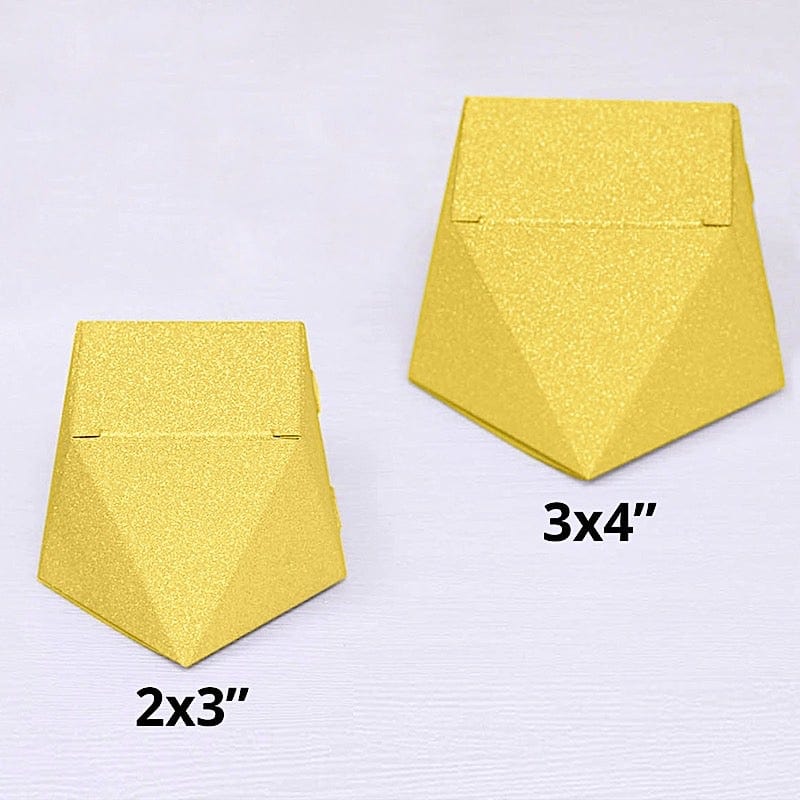 25 pcs 3" Glittered Geometric Wedding Party Favor Boxes Gift Holders