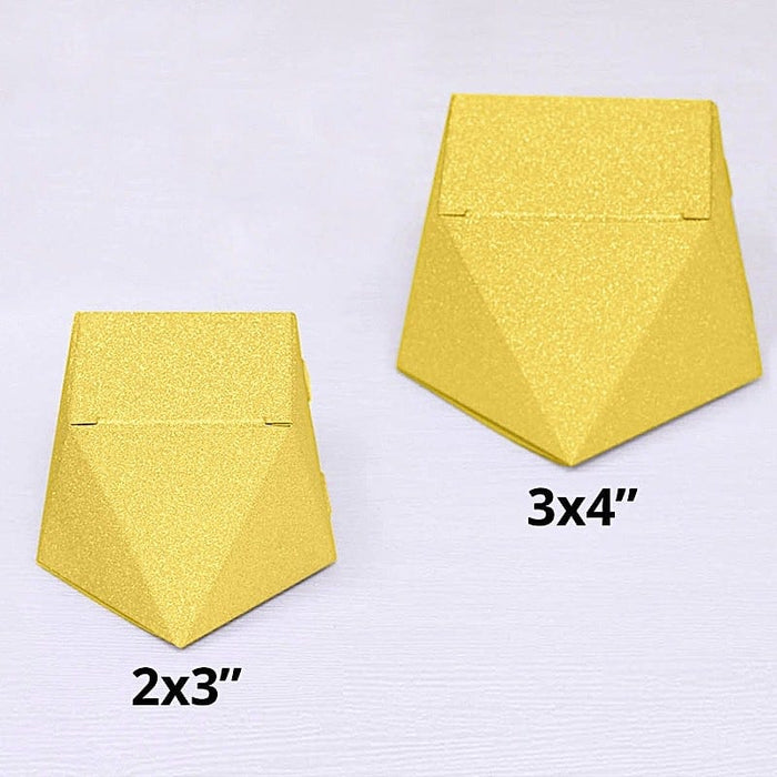 25 pcs 3" Glittered Geometric Wedding Party Favor Boxes Gift Holders