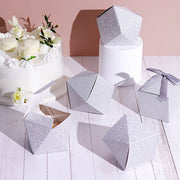 25 pcs 4" Glittered Geometric Wedding Party Favor Boxes Gift Holders