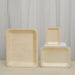 25 pcs 5" x 4" Natural Sustainable Bamboo Mini Rectangular Plates - Disposable Tableware BIRC_P008