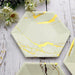 25 pcs 8.5" Hexagon Paper Salad Plates with Marble Design - Disposable Tableware